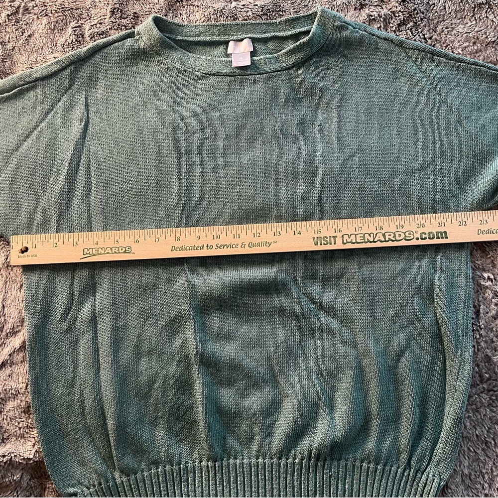 Chico’s size 2 Linen blend short sleeved sweater